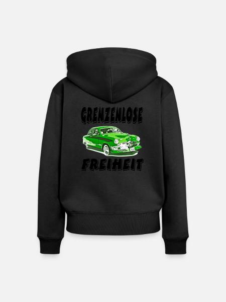 Auto - Frauen Premium Bio Zip Hoodie - Schwarz