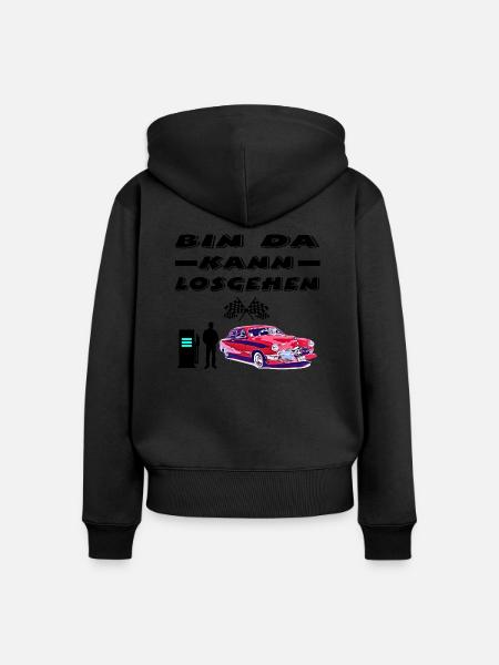 Auto - Frauen Premium Bio Zip Hoodie - Schwarz