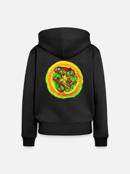 Hokkaido - Frauen Premium Bio Zip Hoodie - Schwarz
