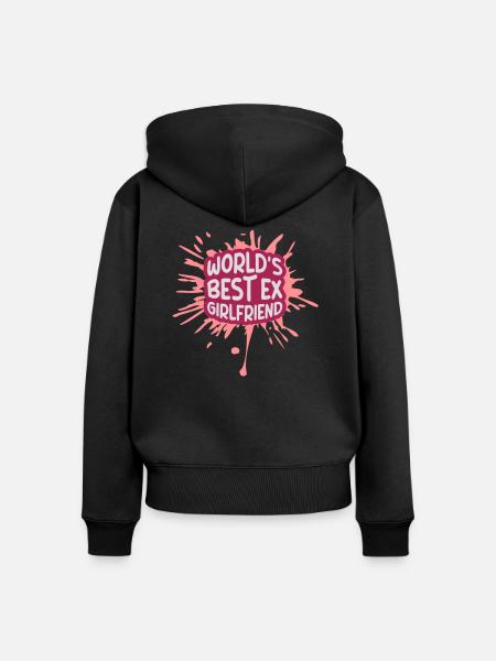 worlds best ex girlfriend - Frauen Premium Bio Zip Hoodie - Schwarz