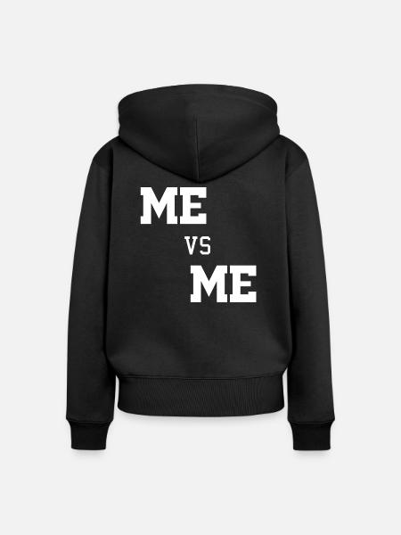 MEvsME - Frauen Premium Bio Zip Hoodie - Schwarz