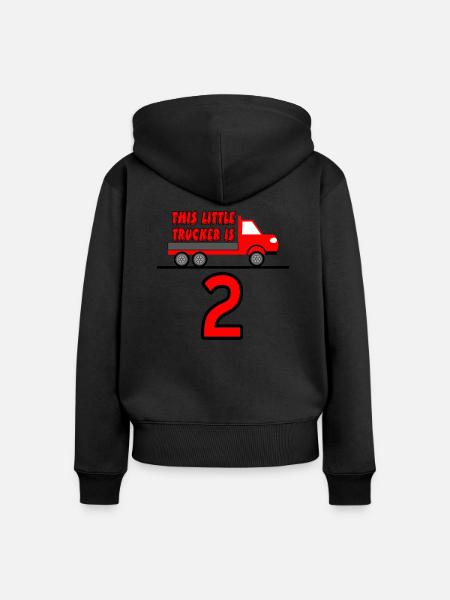 Trucker - Frauen Premium Bio Zip Hoodie - Schwarz