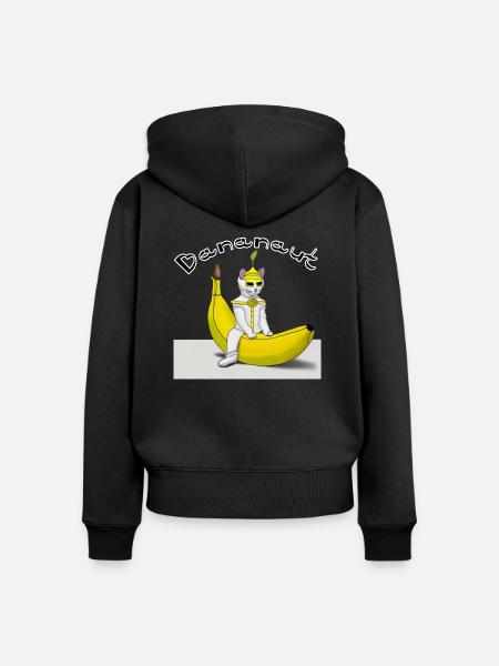 Bananaut - Frauen Premium Bio Zip Hoodie - Schwarz