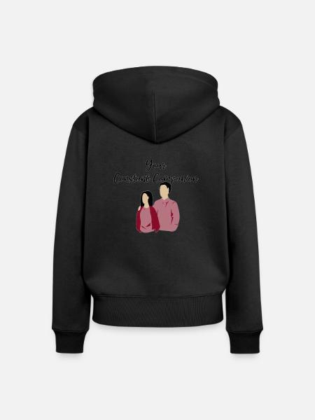 Ihr ständiger Begleiter - Frauen Premium Bio Zip Hoodie - Schwarz