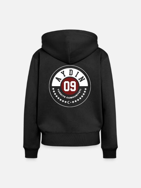 Aydın - Frauen Premium Bio Zip Hoodie - Schwarz