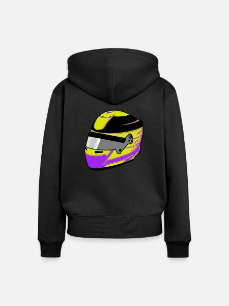 LH Formula Helmet - Frauen Premium Bio Zip Hoodie - Schwarz