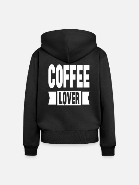 Coffee Lover - Frauen Premium Bio Zip Hoodie - Schwarz
