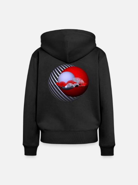Spielerei mit Kugeln -04- - Frauen Premium Bio Zip Hoodie - Schwarz