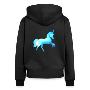 Licorne Licorne Fille Mythique Licornes Animaux - Sweat à capuche zippé Premium bio Femme - noir - Dos - Julia (174cm)