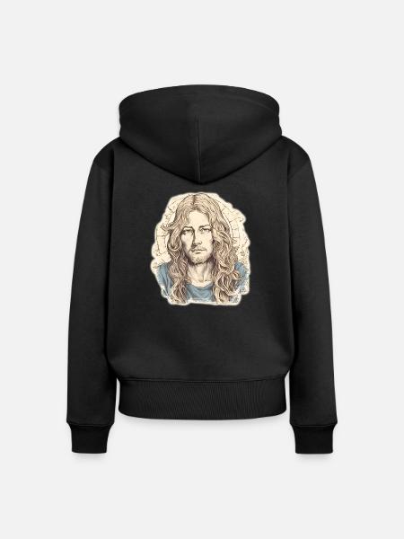 Jesus Christ #05 - Frauen Premium Bio Zip Hoodie - Schwarz