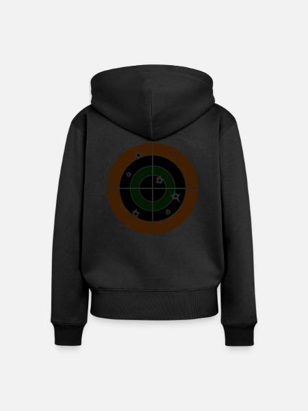 fadenkreuz - Frauen Premium Bio Zip Hoodie - Schwarz