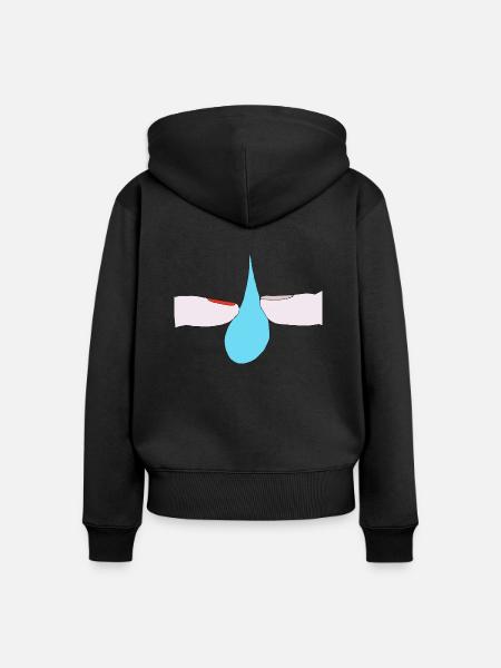 Zärtlichkeit - Frauen Premium Bio Zip Hoodie - Schwarz