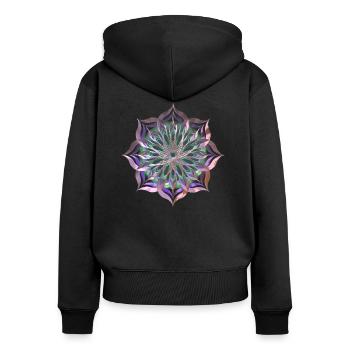 Summertime Love only Woman #6 - Sweat à capuche zippé Premium bio Femme - noir - Dos - Julia (174cm)