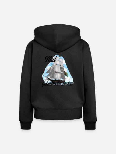 Sailor - Frauen Premium Bio Zip Hoodie - Schwarz