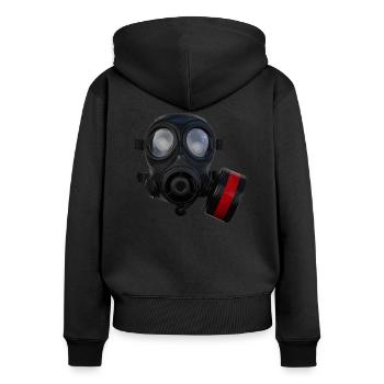 Masque à gaz S10 - Sweat à capuche zippé Premium bio Femme - noir - Dos - Julia (174cm)