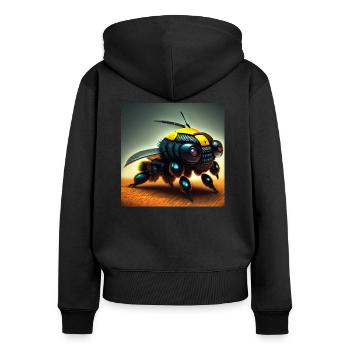 bionic bumblebee - Women's Premium Organic Zip Hoodie - black - Back - Julia (174cm)