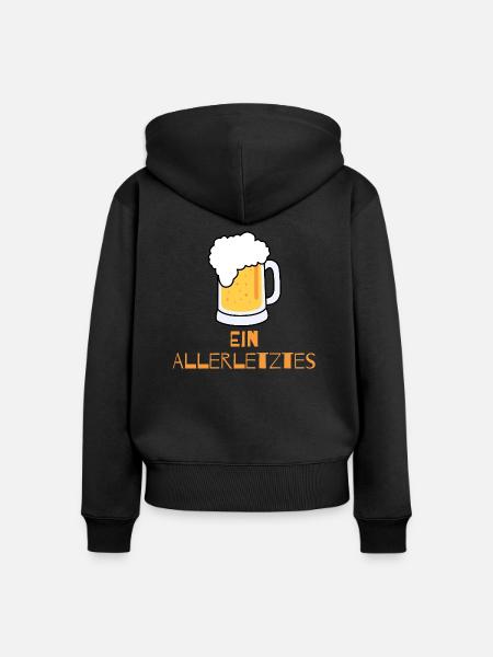 Ein Allerletztes - Frauen Premium Bio Zip Hoodie - Schwarz