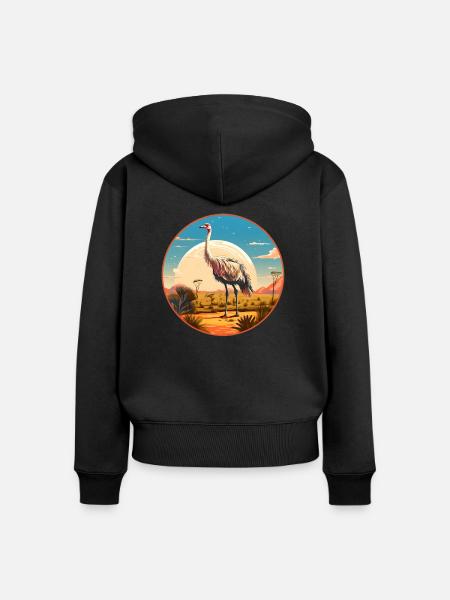 Strauß - Frauen Premium Bio Zip Hoodie - Schwarz