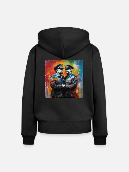Bobby Liebe - Frauen Premium Bio Zip Hoodie - Schwarz