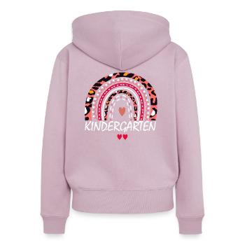 Boho Kindergarten Squad Geschenk - Frauen Premium Bio Zip Hoodie - Altrosa - Hinten - Julia (174cm)