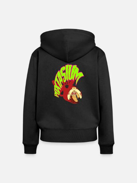POXTASIUM - Frauen Premium Bio Zip Hoodie - Schwarz