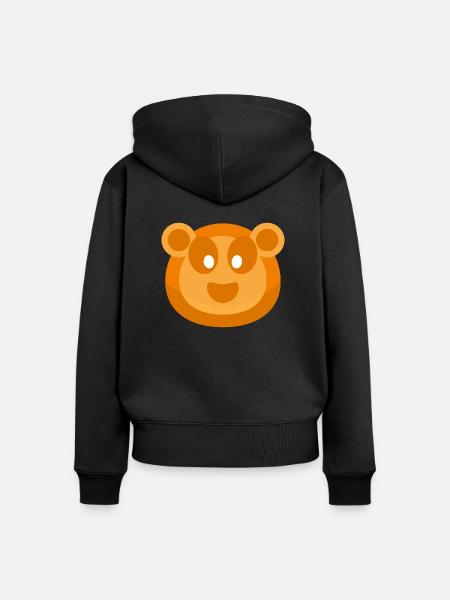 Löwe (Bubble) - Frauen Premium Bio Zip Hoodie - Schwarz