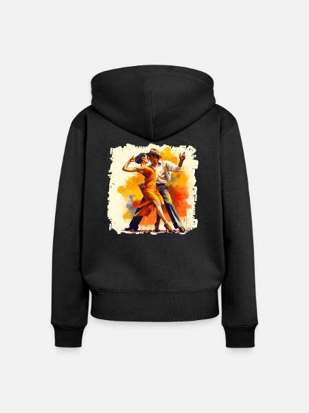 Mambo ist ein beliebter Tanz - Frauen Premium Bio Zip Hoodie - Schwarz