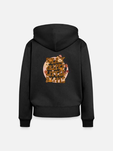 Trippy Hippie - Frauen Premium Bio Zip Hoodie - Schwarz