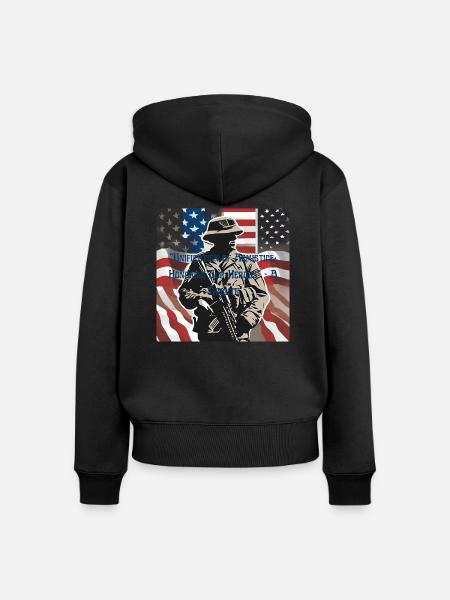 Veteranen, Veteranen, Waffenstillstand. - Frauen Premium Bio Zip Hoodie - Schwarz
