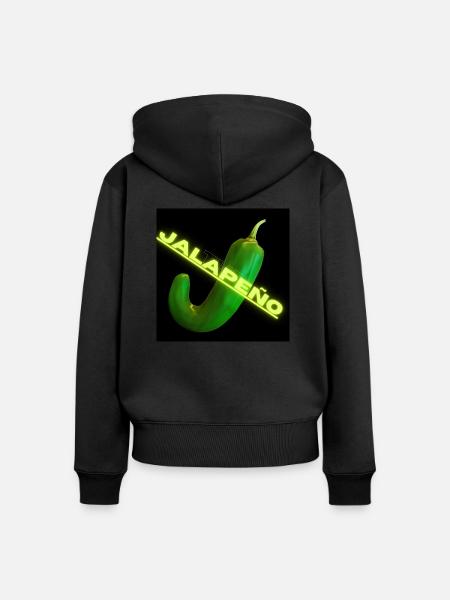 Jalapeño - Frauen Premium Bio Zip Hoodie - Schwarz