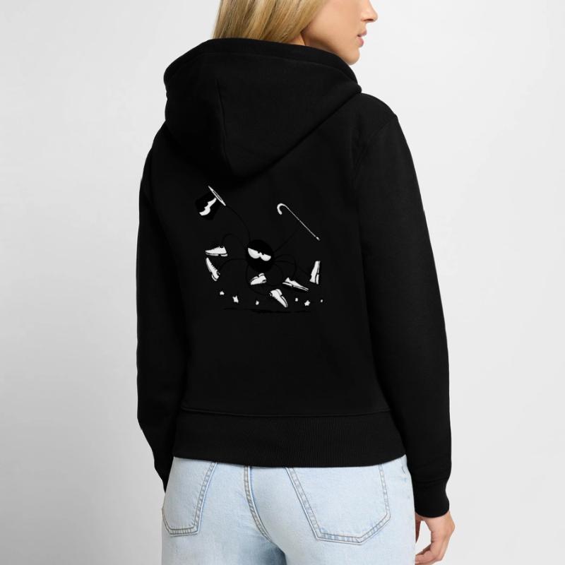 Beth the Spider - Tap Dancing (Version 2) Women's Premium Organic Zip Hoodie