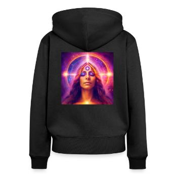 Spirituality Astrology - Women's Premium Organic Zip Hoodie - black - Back - Julia (174cm)