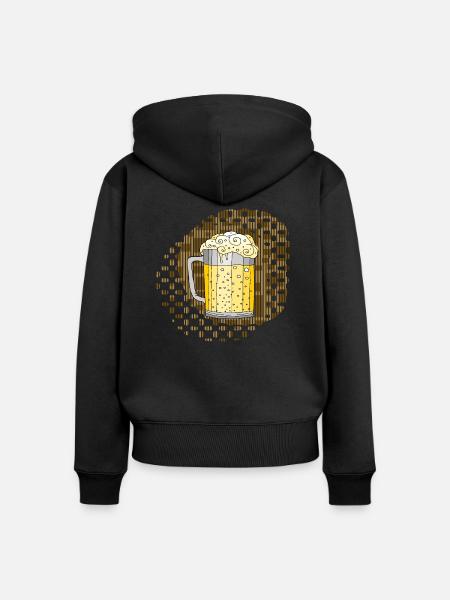 Becher - Frauen Premium Bio Zip Hoodie - Schwarz