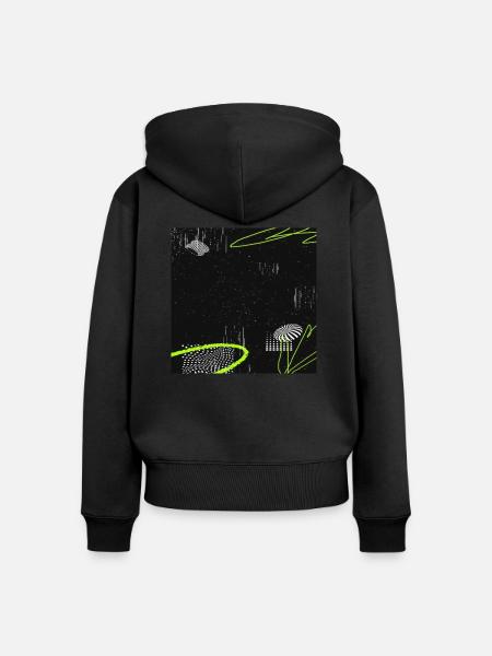 Acid-Grafik - Frauen Premium Bio Zip Hoodie - Schwarz