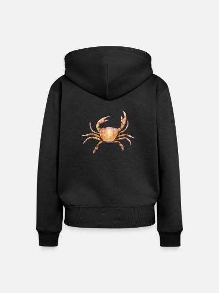 NECORA PUBER - Frauen Premium Bio Zip Hoodie - Schwarz