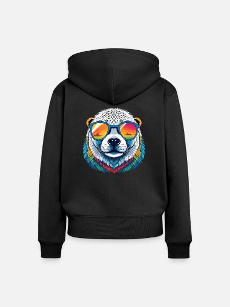 Siegel - Frauen Premium Bio Zip Hoodie - Schwarz