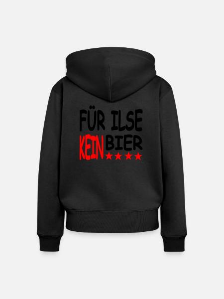 Bier - Frauen Premium Bio Zip Hoodie - Schwarz