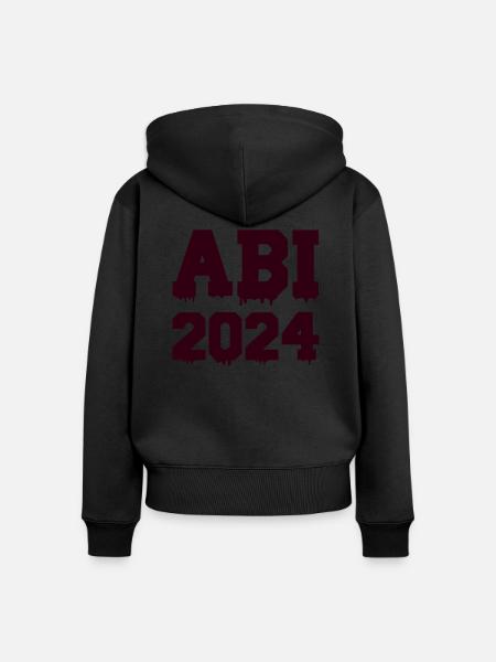 abi 2024 - Frauen Premium Bio Zip Hoodie - Schwarz