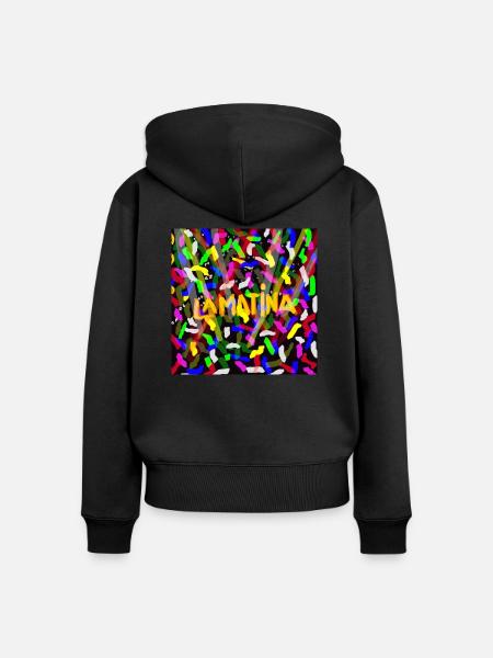DIE MATINE - Frauen Premium Bio Zip Hoodie - Schwarz