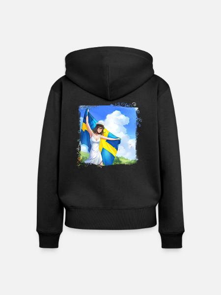 Abschlussfeier 2024 Abiturfeier - Frauen Premium Bio Zip Hoodie - Schwarz