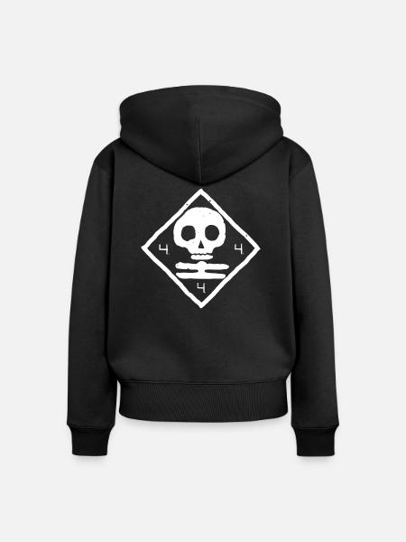 Weißer Tod Finnland - Frauen Premium Bio Zip Hoodie - Schwarz