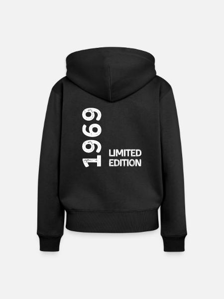 1969 Limitierte Auflage - Frauen Premium Bio Zip Hoodie - Schwarz