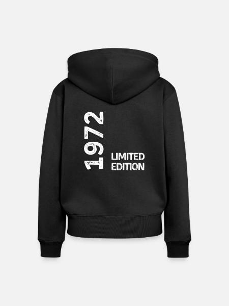 1972 Limitierte Auflage - Frauen Premium Bio Zip Hoodie - Schwarz