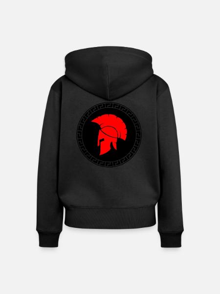 spartan - Frauen Premium Bio Zip Hoodie - Schwarz