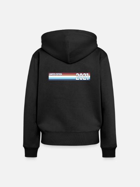 Retro 2021 Limitierte Auflage - Frauen Premium Bio Zip Hoodie - Schwarz
