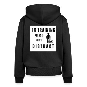 Dressage de chiens - Sweat à capuche zippé Premium bio Femme - noir - Dos - Julia (174cm)