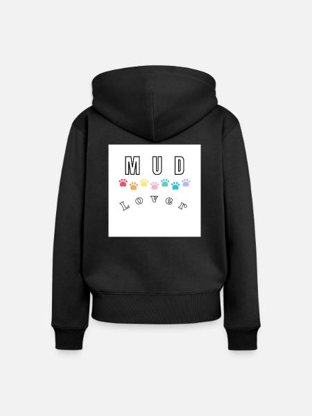 Schmutzige Hunde - Frauen Premium Bio Zip Hoodie - Schwarz