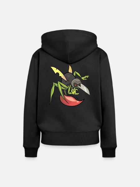 Das Moskitonetz - Frauen Premium Bio Zip Hoodie - Schwarz