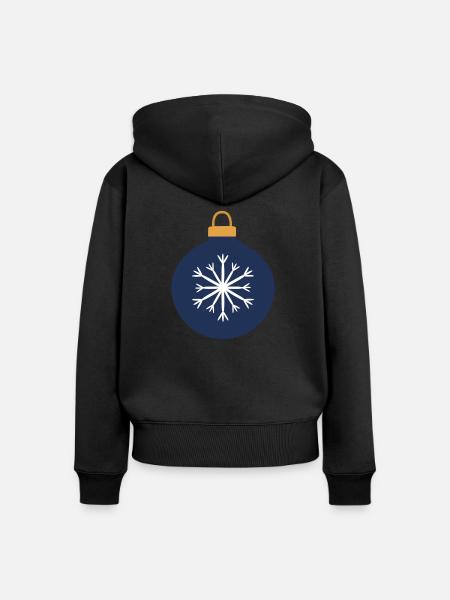 Weihnachtskugel - Frauen Premium Bio Zip Hoodie - Schwarz