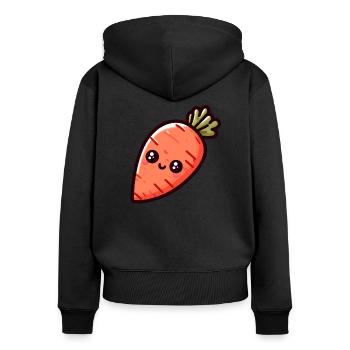 Bébé Carotte - Sweat à capuche zippé Premium bio Femme - noir - Dos - Julia (174cm)